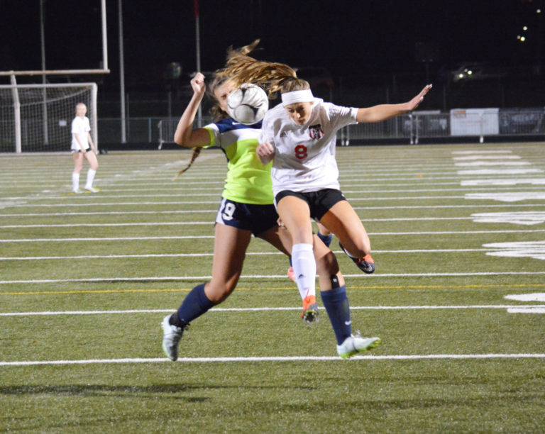 Jazzlynn Paulson scored the first goal for Camas in the 42nd minute of the consolation finals against Kennedy Catholic Saturday. The Papermakers won 2-1 to finish in third place at the 4A state Final Four.