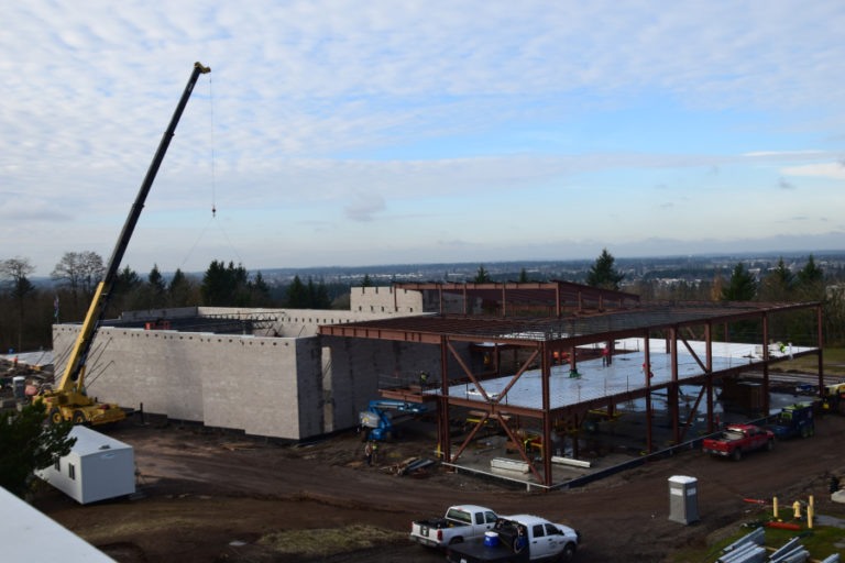 Discovery High School is currently being built on the same property that Odyssey Middle School is located, 5780 Pacific Rim blvd., in Camas.