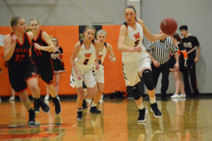Beyonce Bea gets on a fast break for the Panther girls basketball team, at Washougal High School. The returning 2A Greater St. Helens League MVP continues to fill the stat sheet with points, rebounds, blocks, assists and steals. 