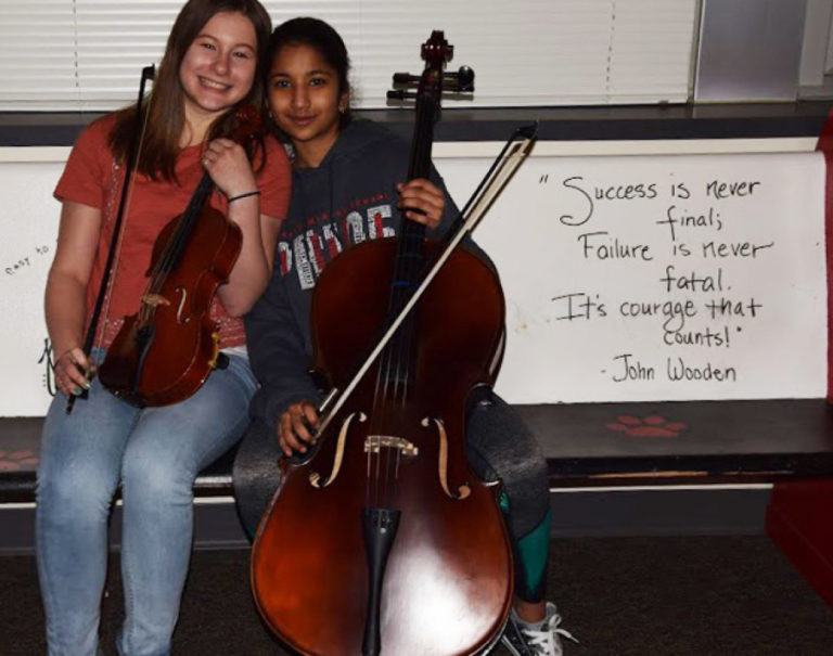 Gundlach has played the viola for five years and Shankar has played the cello for four years.
