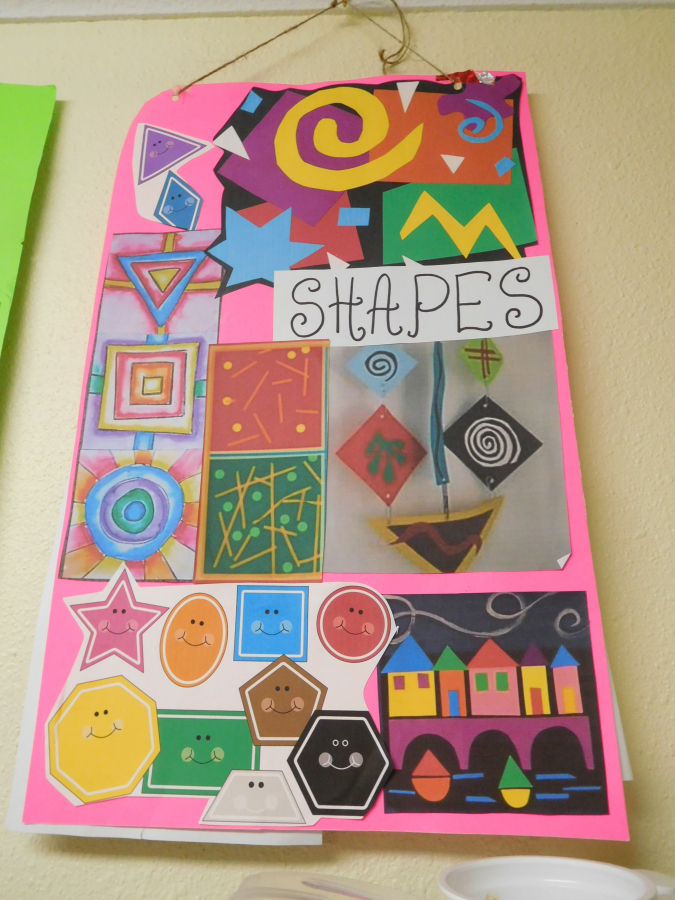 Students at Little Chick&#039;s Art Play, in Camas, learn about shapes as well as other art elements, such as colors, lines, form, texture, value and space.