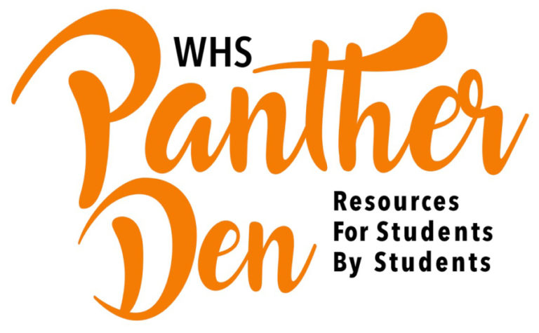 The Panther Den graphic was created by Washougal High School senior Daisy Hall. Mary Pursley, WHS special education teacher, will oversee the den but students will be responsible for organizing, stocking, taking inventory and filling orders.