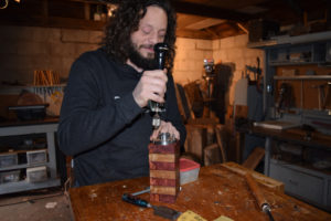John Furniss creates a wooden canister in his shed on Sunday, Feb. 25, 2018. (Contributed photo courtesy of John Furniss)