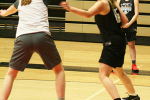 Senior Courtney Clemmer, pictured here at a Feb. 27 practice, was one of five Camas seniors who returned to the state 4A basketball tournament. 