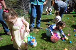 Youngsters, dressed in their Easter finest, enjoyed the Washougal Eagles Aerie & Auxiliary 4390 egg hunt, at Hathaway Park, in April of 2017. Children up to the age of 12 looked for 20,000 plastic eggs and claimed candy and other prizes. The annual event, supported by area businesses and private donations, will be held at 1 p.m., Saturday, March 31, at Hathaway Park, 732 25th St., Washougal. (Post-Record file photo)