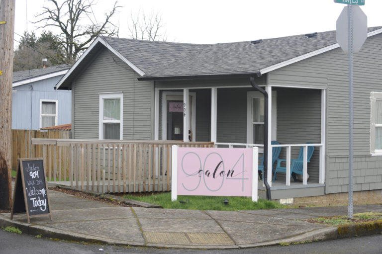 Salon 904 is located in a 100-year-old, former one-bedroom house at 904 N.E. Second Ave., in downtown Camas. Salon owner Julie Conger and her husband Brad Conger (both not pictured) purchased the house and gutted it. &quot;I wanted to keep some of the character, but make it work for our needs,&quot; Julie Conger said.