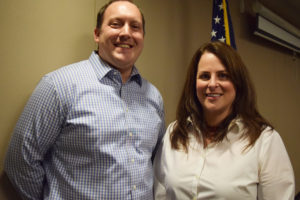 Corey McEnry and Erika Cox, pictured here at a March 26 Camas School District Board of Directors meeting, are the newest members of the Camas School Board. Board members named McEnry to the District 1 seat and Cox to the District 2 seat.