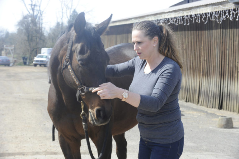 Dr. Karen Holen, a chiropractor who moved from Ohio to Washougal in November of 2017, says horses communicate through body language.
