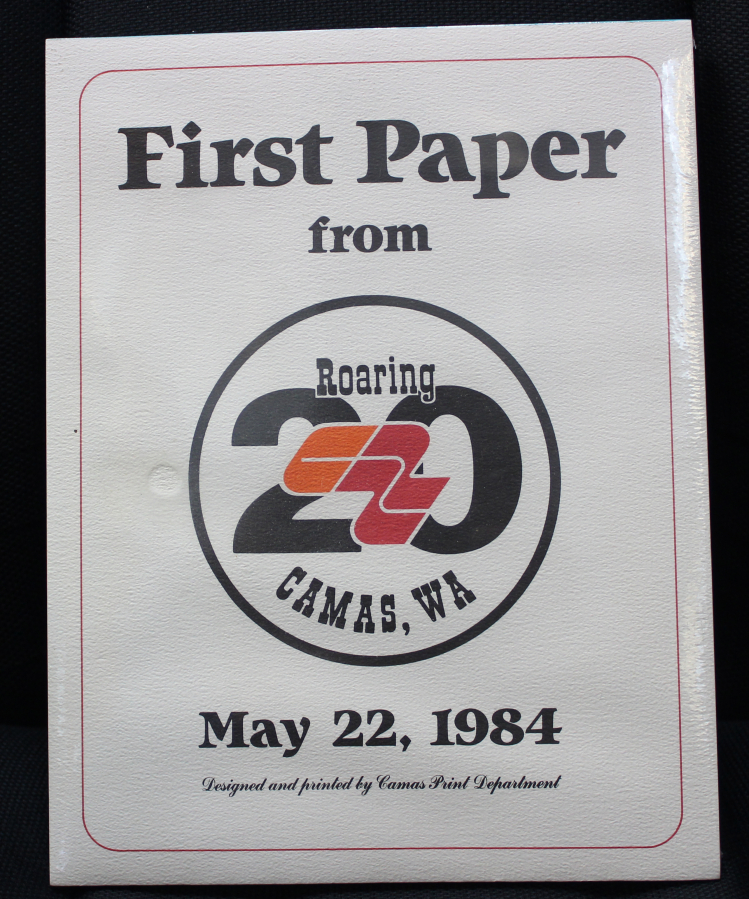 A bundle of the first office paper produced by the &quot;Roaring 20&quot; paper machine at the Camas paper mill, in 1984. Georgia-Pacific plans to stop production on that machine and severely reduce operations at the historic, 135-year-old mill starting May 1.
