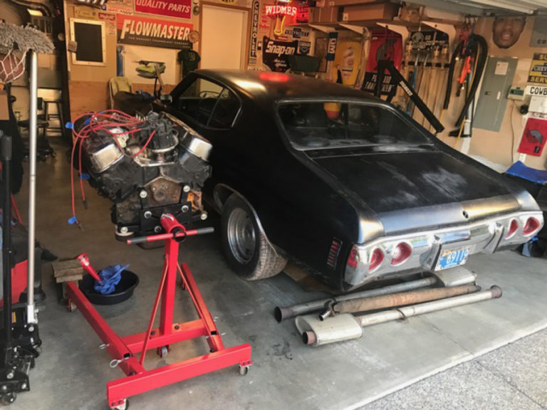 Jon Corral, of Washougal, is restoring this 1972 Black Diamond Chevelle, using $5,000 he received as a grand prize winner in the Champion Auto Parts&#039; Search for a Champion contest. The Chevelle will be displayed at the Specialty Equipment Markets Association Show in Las Vegas, in October.