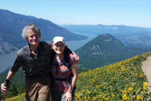 Dave and Boni Deal enjoy wildflowers during a recent training hike on the Dog Mountain trail in the Columbia River Gorge. (Contributed photos courtesy of Dave and Boni Deal)