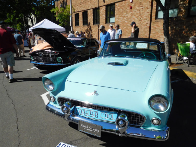 Entries in the Camas Car Show include a 1955 Ford Thunderbird.