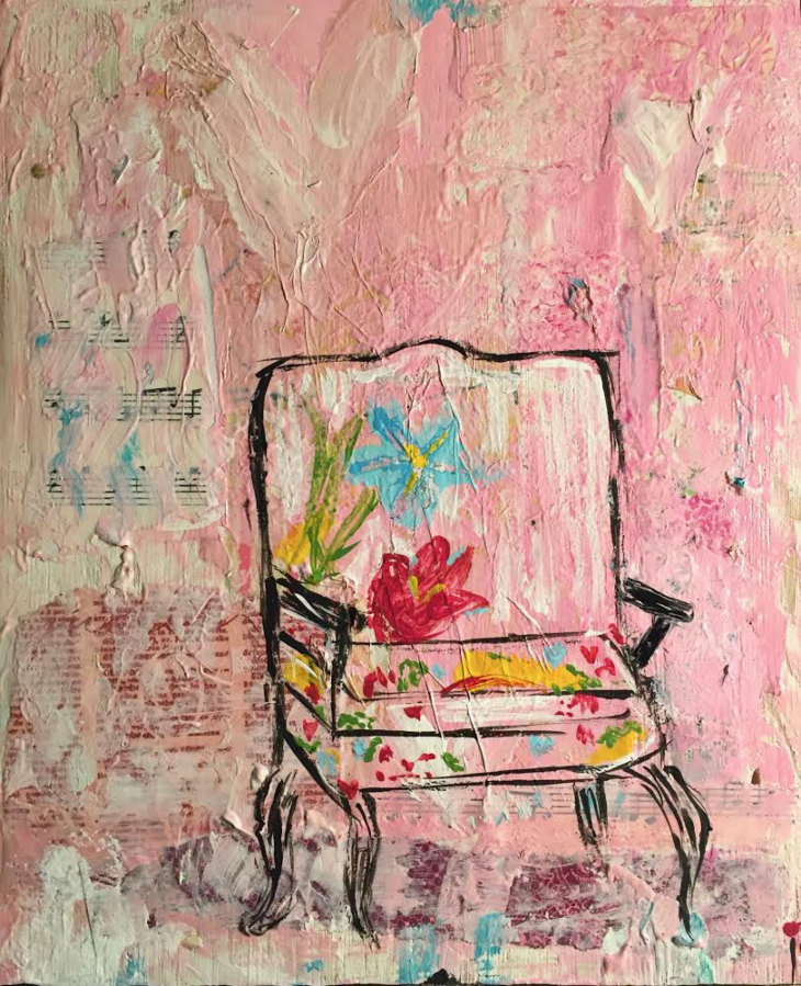 A chair painting by Heidi Jo Curley.