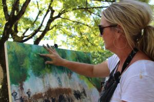 Heidi Jo Curley does a live painting during the En Plein Air event in September 2017. Curley will do a live painting demonstration during the Vintage and Art Faire, Saturday, Aug. 25.