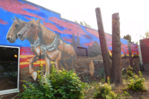 This "Historic Lager" piece of street art, by Travis London, is located on a wall at the Big Foot Inn, 105 Pendleton Way, Washougal. A $3,900 Washougal lodging tax grant funded the artwork. 