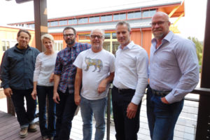 Several individuals are involved in GroundSwell, a Washougal-based social purpose corporation that creates custom branded Visa debit cards to benefit nonprofits. Pictured from left to right: consultant Floyd Wilkes; adviser Lisa Schumacher; co-founder, chief experience officer and shareholder Joseph Graves; shareholder Wes Hickey; founder, chief executive officer and shareholder Dan Rubano; and consultant and shareholder Andrew Bielat. Karen Johns, a consultant who works on GroundSwell's partnerships with nonprofit organizations, is not pictured.