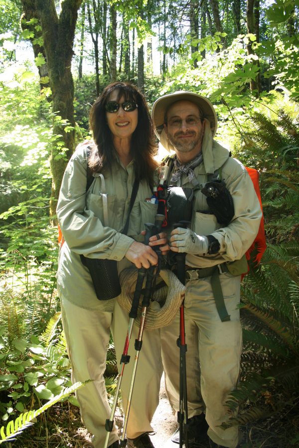 Carol and Mike Stein spend every weekend on the Pacific Crest Trail, handing out care packages to hikers attempting the journey from Canada to Mexico.  Mike keeps track of his mileage.