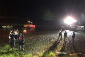 (Contributed photo is provided courtesy of the Camas-Washougal Fire Department.)
Crews from the Camas-Washougal Fire Department respond to a boat collision beneath the Camas slough bridge Sunday, Sept. 2, after 7:36 p.m.  Natalia Zelenko, 41, of Gladstone, Ore., a passenger in one of the boats, was pronounced dead at the scene. 