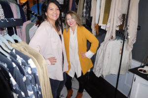 Bryttani Joe and Courtney Rivera sell women's clothing from sizes XS to 3X at Believe Boutique, inside Sass Beauty, in downtown Camas. Joe and Rivera, both 30, have known each other since they were students in junior high. 