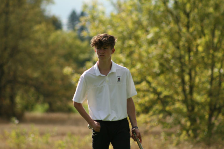 Sophomore Caleb Shira keeps improving, and has risen from the No. 9 player on the Camas varsity golf team to the No.