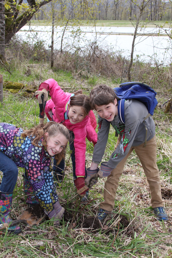 Children learn about habitat and the environment at Steigerwald Lake National Wildlife Refuge, thanks to a grant to the Lower Columbia Estuary Partnership from the Camas-Washougal Community Chest.