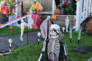 Pirate skeletons await at a Halloween-ready home in downtown Camas in October 2018. (Kelly Moyer/Post-Record files) 