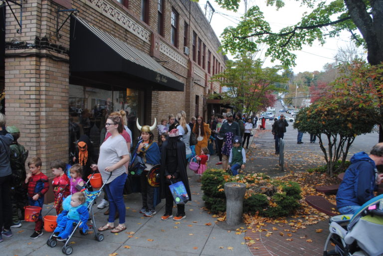 Costumed kids and parents lined the blocks in downtown Camas on Oct. 24 for the annual Boo Bash Halloween event.