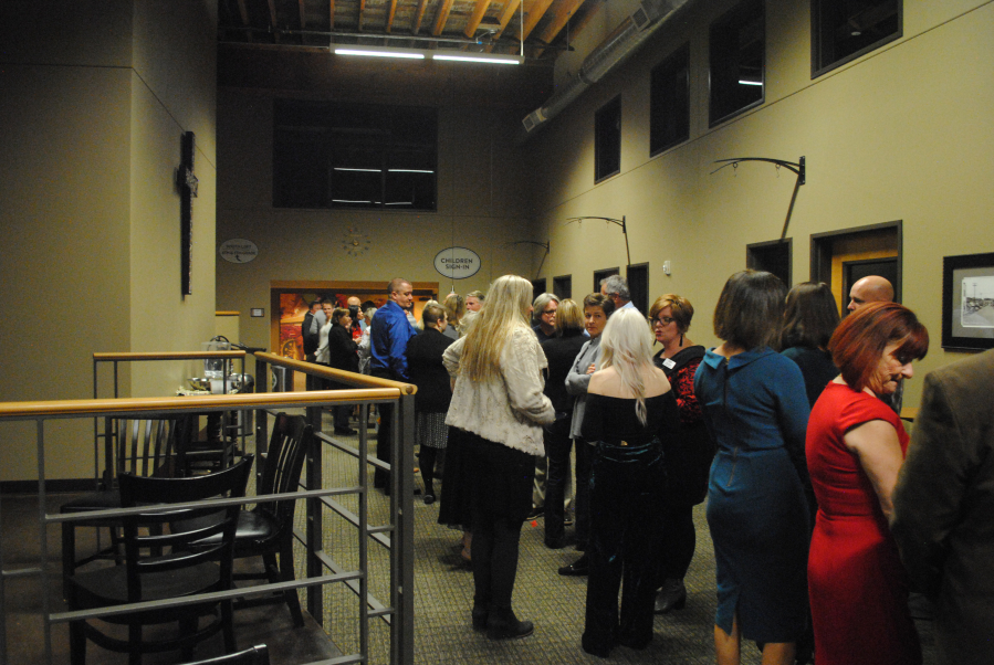 The line for dinner stretched across the building, highlighting what Downtown Camas Association executive director Carrie Schulstad called a more engaged business community.