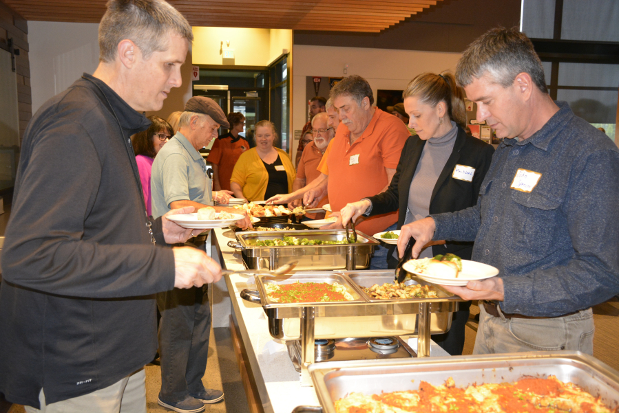 Business Connection attendees enjoy a dinner created by Washougal High School's advanced culinary students. (Contributed photos courtesy of Rene Carroll, Washougal School District)