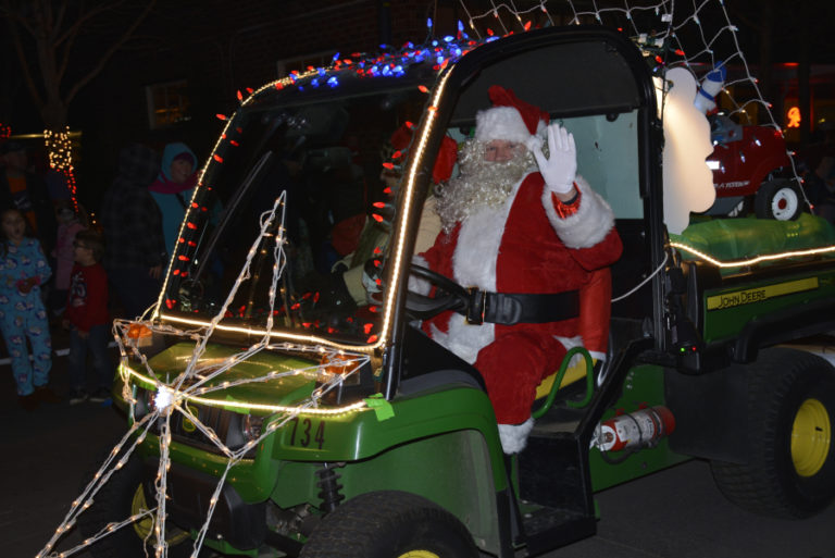 Santa brings up the rear of the Washougal Lighted Christmas Parade in 2017. This year&#039;s parade and Christmas tree lighting will take place Thursday, Dec. 6, starting at 6 p.m., in downtown Washougal.