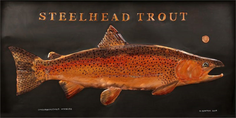 Some of the copper foil fish work done by David Gerton of Camas.