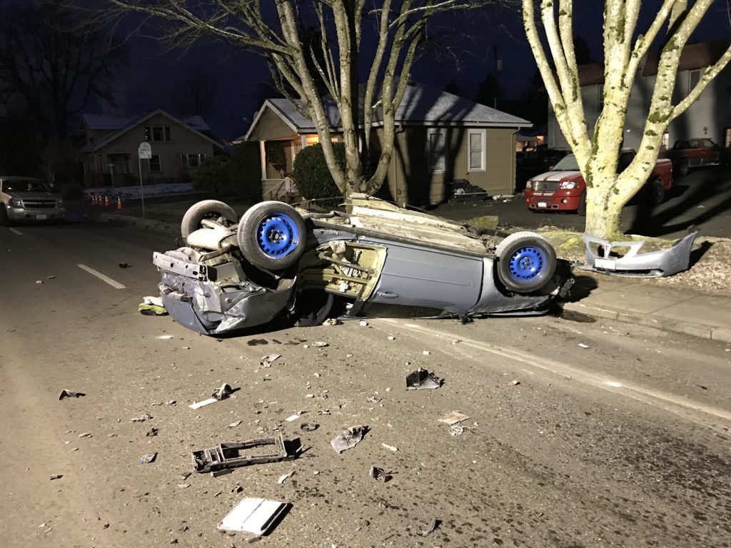 (Photos courtesy of Camas Police Department) One person was killed in a crash on the 900 block of Northeast Third Avenue in Camas. 
