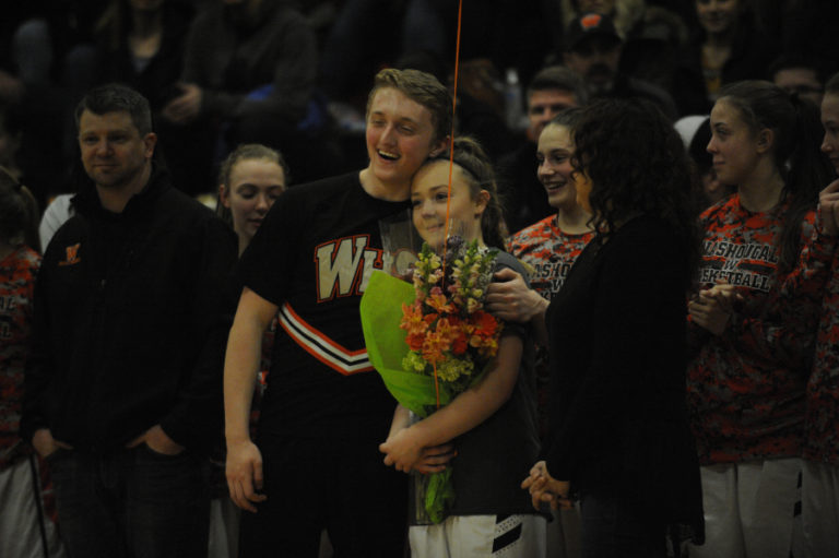 Panther guard Kiara Cross is celebrated for her hard work and dedication during senior night.