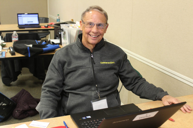 Roger Noah, of Washougal, is one of the volunteer AARP Tax-Aide counselors that helps folks figure out the convoluted world of tax preparation -- for free -- at the Camas library during tax season.