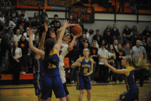 Washougal's Skylar Bea looks to score against Rochester, something the Panther coaching staff is happy to see from the sophomore, who routinely leads her team in rebounds.