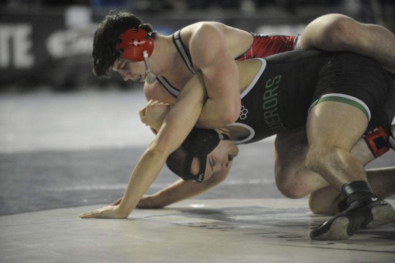 Camas senior Dustin Hubbard won two matches in his first ever trip to state.