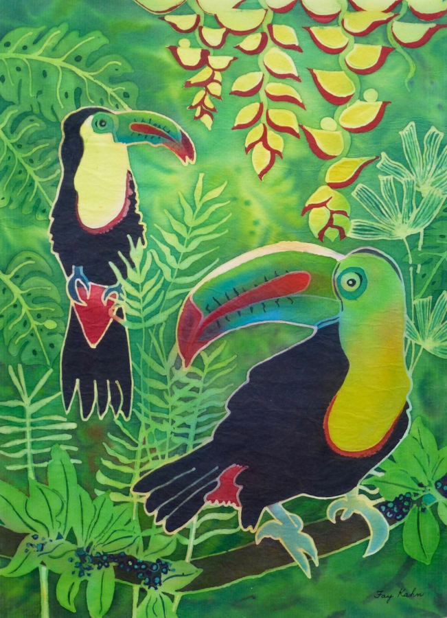 Watercolorist Fay Kahn&#039;s painting of a toucan will be featured at the Angst Gallery in Vancouver in April.