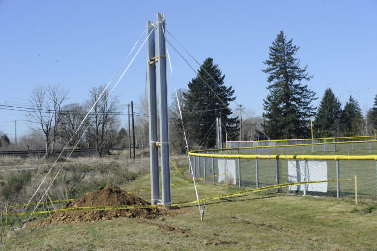 The infrastructure is now in place and ready for the last step of attaching two solar powered scoreboards at George Schmid Park in Washougal.
