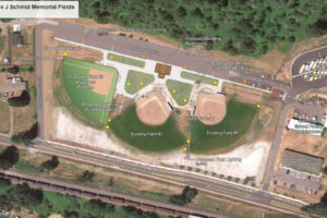 The renovation of the George Schmid Memorial Ballfields includes the addition of a third playing field. (Contributed illustration courtesy of the city of Washougal)
