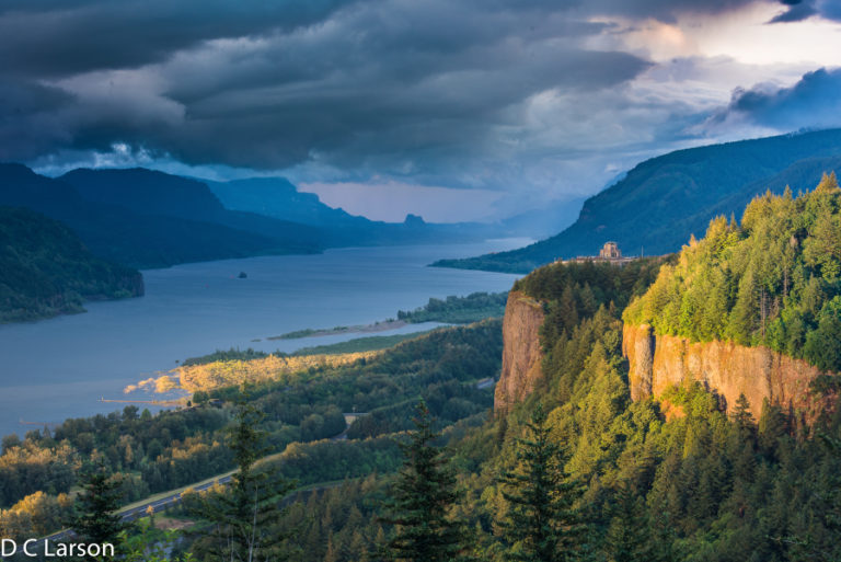 A photo of storm clouds in the Columbia River Gorge. Contributed photo by Dale C.