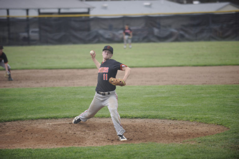 Washougal&#039;s No. 1 pitcher, Zach Collins, throws some heat in the Panthers&#039; first win over R.A.