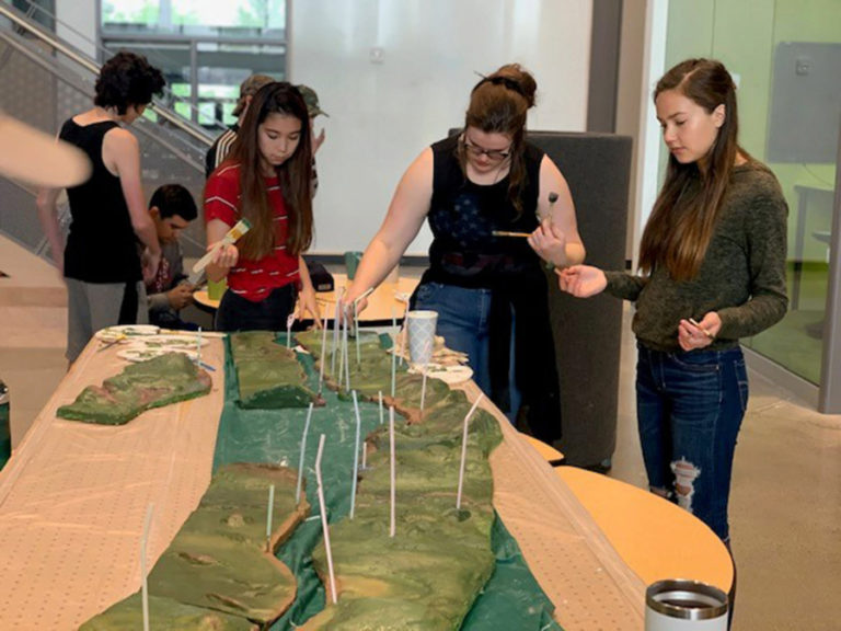 Team Ember, a group of 52 Discovery High School students, recently built a model of the Columbia River Gorge, currently displayed at Two Rivers Heritage Museum.