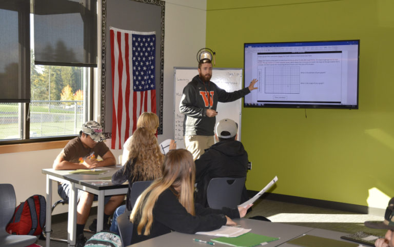 Freshman Academy students engage in a learning activity on June 1 at Washougal High School (WHS). The academy, designed to ensure a smooth transition to ninth grade, is one of the core offerings of WHS' Excelsior program.
