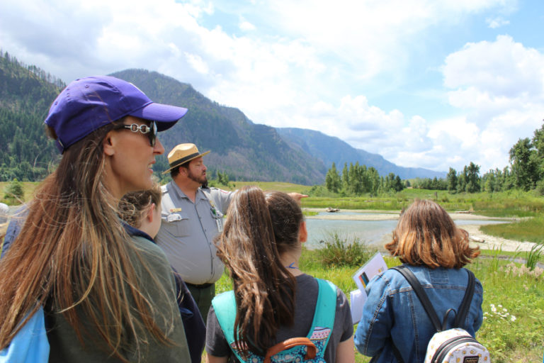Amber Seifert (left), a Washougal mother of five, accompanied her daughter, Olivia (center) on her Explore the Gorge field trip.