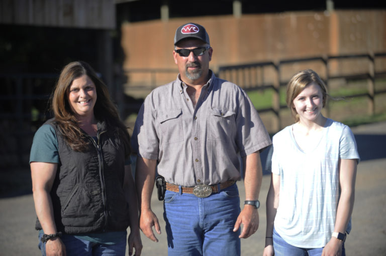 Andrea (left) and Chris (middle) McNealy are the new owners of Windy Ridge Farm.