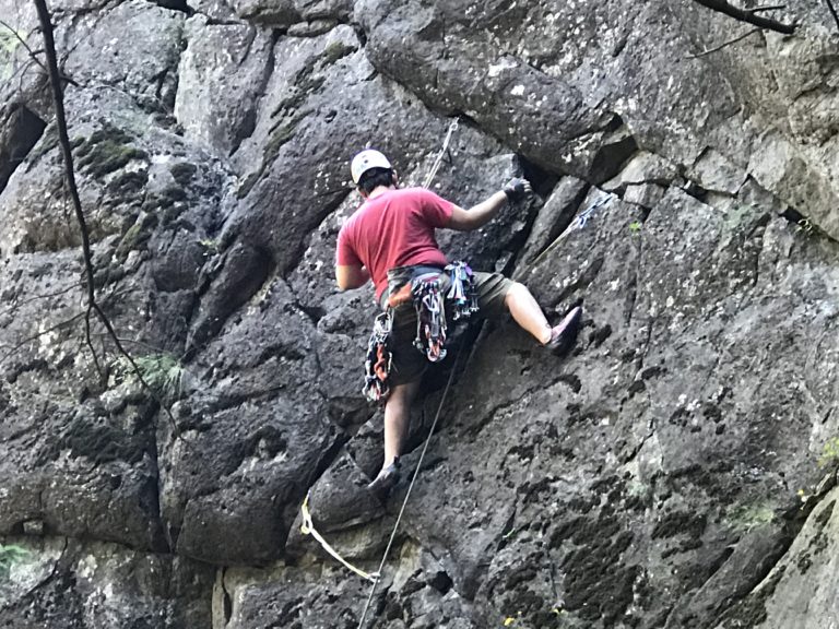 Photographer Joseph Boucher-Corbert takes in the extraordinary view from one of the outcroppings on top of Beacon Rock, located about 18 miles east of Washougal in the Columbia River Gorge, on June 30.