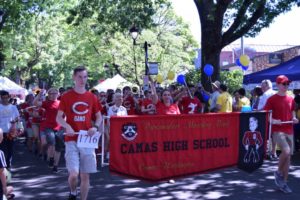 (Post-Record file photo)
Members of the Camas High School marching band take part in the 2018 Camas Days Main Parade. This year's event will have a 