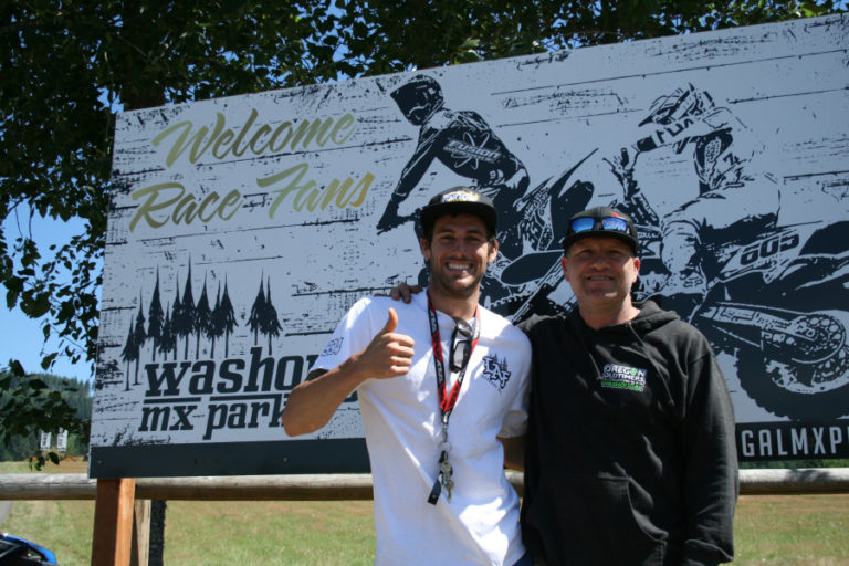 Professional racer Tommy Weecks (left) and Washougal Motocross Park track manager Ryan Huffman have the track ready to thrill motocross racers and fans from all over the country.