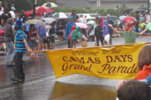 The Camas Days Grand Parade got off to a wet start on Saturday, July 27.