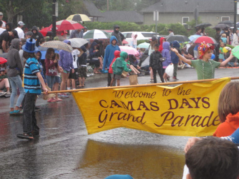 The Camas Days Grand Parade got off to a wet start on Saturday, July 27.